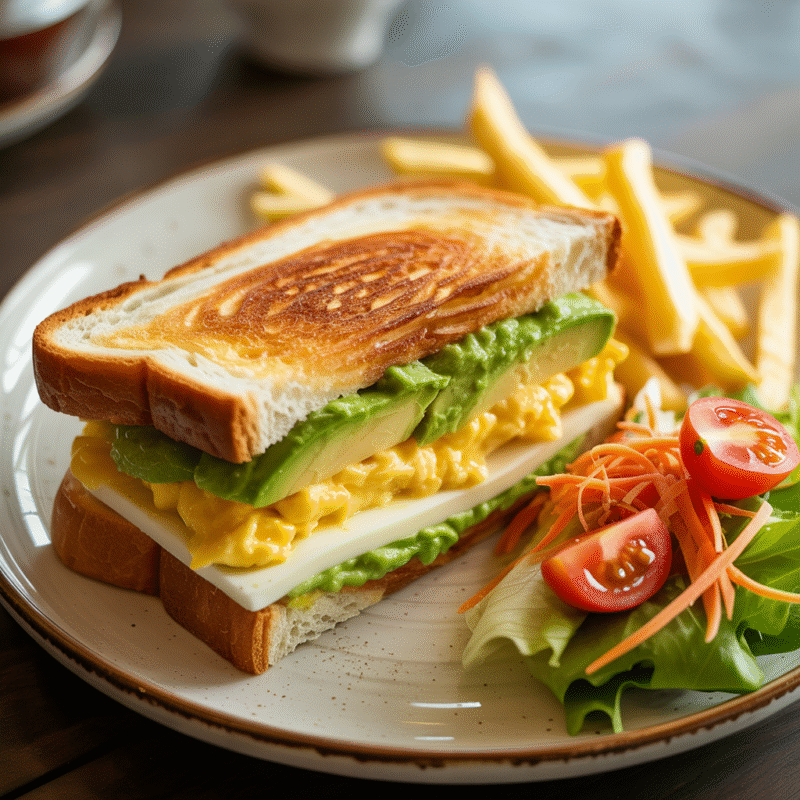 Avokadolu Yumurtalı Tost