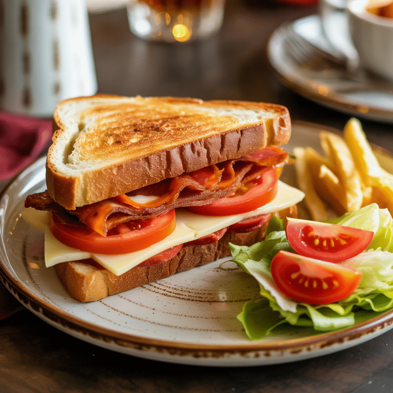 Sucuk Kaşar Domatesli Tost
